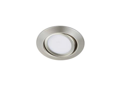 Trio Rila Spot Led Encastrable Rond 5w Orientable Nickel Mat Hubo