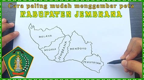 Cara Menggambar PETA KABUPATEN JEMBRANA Dengan Mudah Cepat Gambar