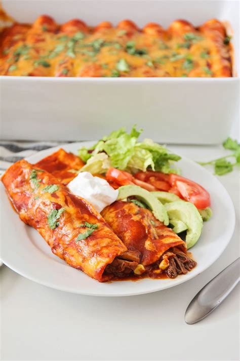 Beef Enchiladas Recipe Shredded Beef Enchiladas Beef Enchiladas