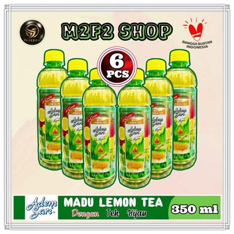 Jual Adem Sari Herbal Madu Lemon Tea Teh Hijau Botol Pet Ml