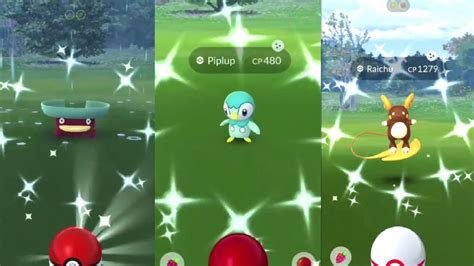 Pokemongo Shiny Encounter Compilation 16 Shiny Piplup Youtube