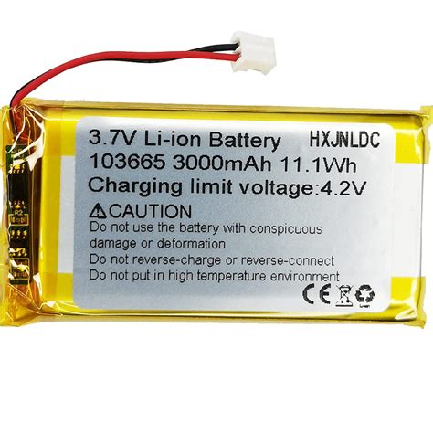 Buy DC 3 7V 3000mAh 103665 Rechargeable Lithium Polymer Replacement