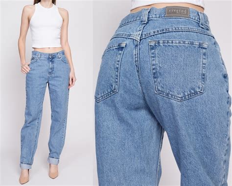 Medium S High Waisted Lee Jeans Long Inseam Vintage Denim Tapered