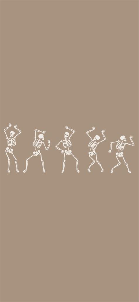 Three Skeletons Are Dancing In The Same Line