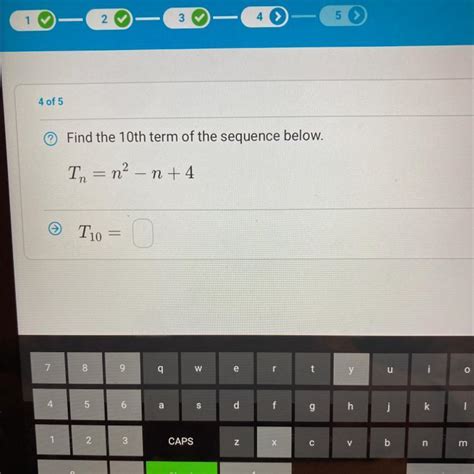 Find The 10th Term Of The Sequence Below