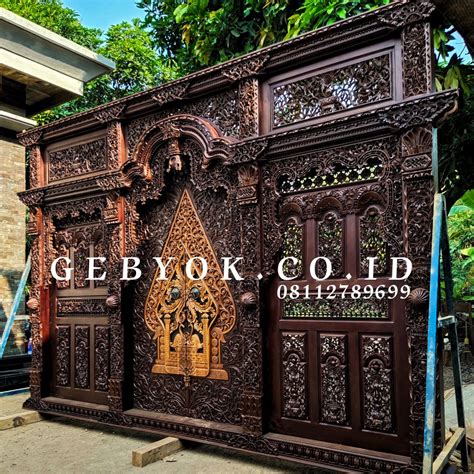 Pintu Gebyok Meter Gunungan Wayang Kelir Dimensi Berkelas