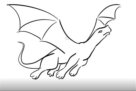 How To Draw A Flying Dragon Step By Step