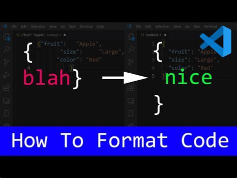 Vscode How To Format Code Visual Studio Code Youtube