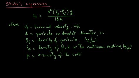 Terminal Velocity Stokes Expression YouTube