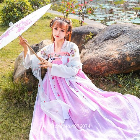 Ropa Tradicional China Para Mujer Vestido Hanfu Hada Elegante