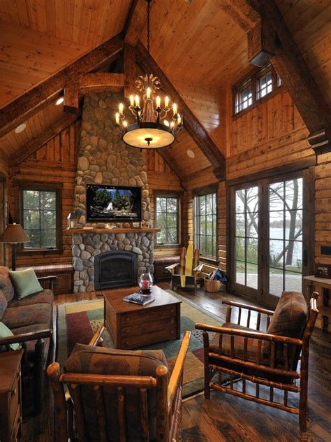 10 High Ceiling Living Room Design Ideas Cabin Design Logs And Log