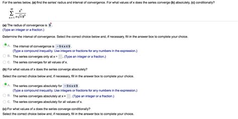 Oneclass A Find The Series Radius And Interval Of Convergence Find