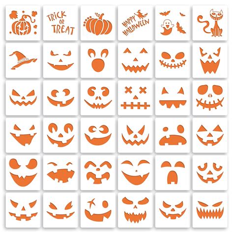 Pumpkin Faces Templates: Creative Ideas For Halloween Decorations ...