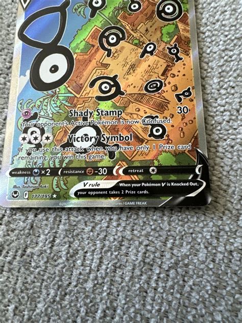 Pokémon TCG Unown V Sword Shield Silver Tempest 177 195 Holo Ultra