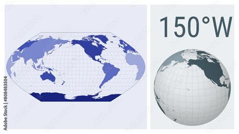 World Map Animation Eckert V Projection Colored Continents Style