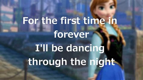 Lyrics For The First Time In Forever Disney S Frozen Youtube