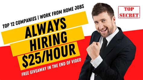 Top 12 Companies Always Hiring Work From Home Jobs Worldwide Pay