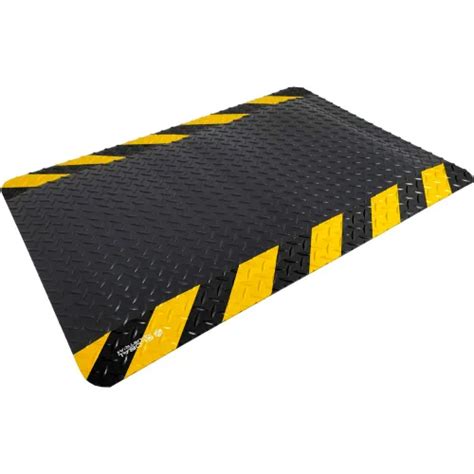 Global Industrial™ Diamond Plate Anti Fatigue Mat 916 Thick 3 X Cut To 75 Blackchevron