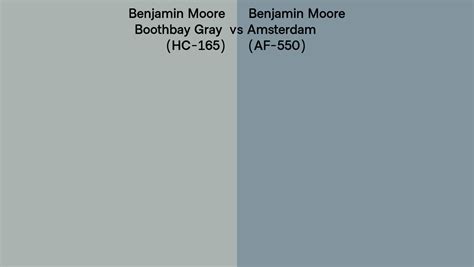 Benjamin Moore Boothbay Gray Vs Amsterdam Side By Side Comparison