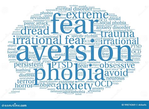 Aversion Word Cloud Cartoon Vector 99074487