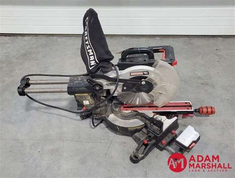 Craftsman 10 Sliding Compound Miter Saw W Laser Trac Adam Marshall Land And Auction Llc