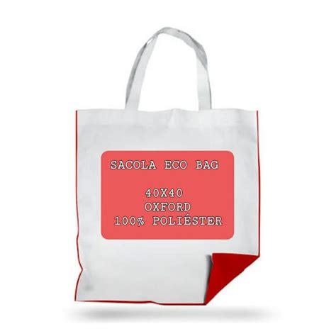 Sacola ecobag 40x40 em oxford 10 unidades para sublimação Shopee Brasil