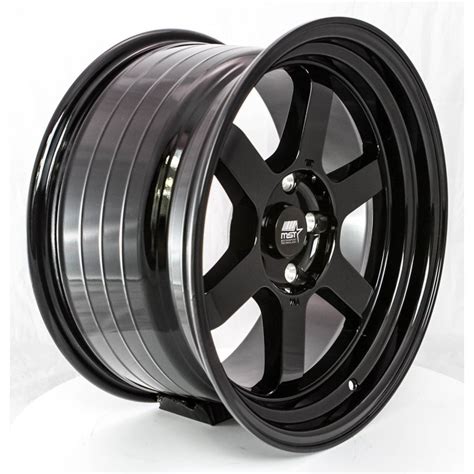 Mst Time Attack Glossy Black 17x9 5x1143 20 Car Truck And Suv Wheels