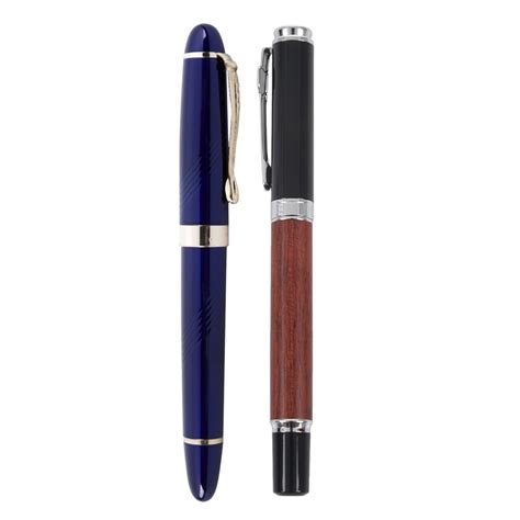 JINHAO X450 18 KGP 0 7Mm Broad Nib 만년필 Blue Jinhao 8802 Woody Medium