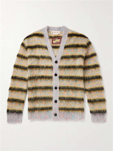 Marni Striped Mohair Blend Cardigan For Men Mr Porter