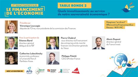 1ères Rencontres du financement de léconomie Interventions