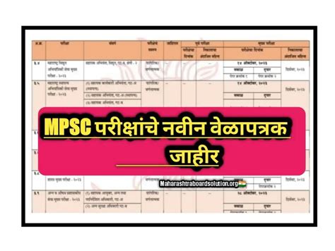 Maharashtra Mpsc Exam Timetable 2023 परीक्षांचे नवीन वेळापत्रक आले 2