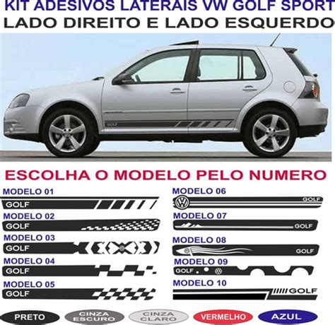 Kit Adesivo Vw Golf Sport Lateral Racing R Em Mercado Livre