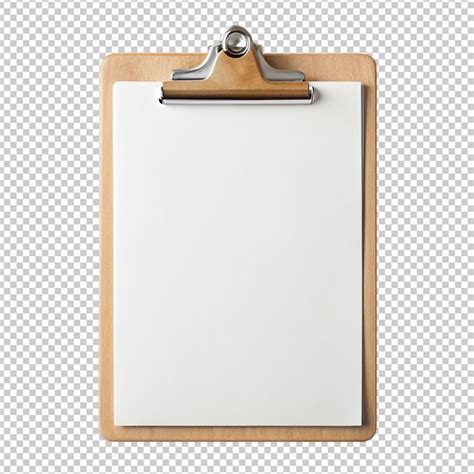 Clipboard With Blank Paper Sheet On Transparent Background Premium AI