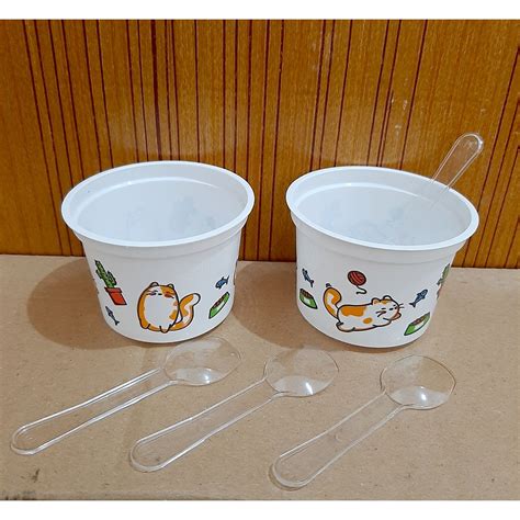 Jual Cup Es Krim Putih Susu 100 Ml 50 Pcs Cup Ice Cream Gelas Es Krim Shopee Indonesia