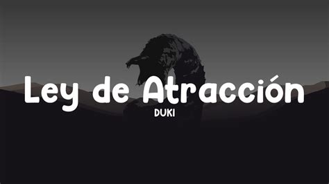 DUKI Ley de Atracción Letra Lyrics YouTube