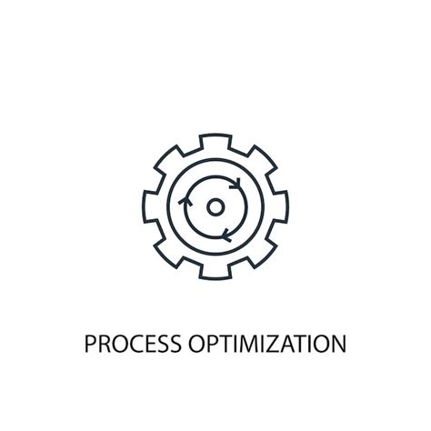 Icono de línea de concepto de optimización de procesos Ilustración de