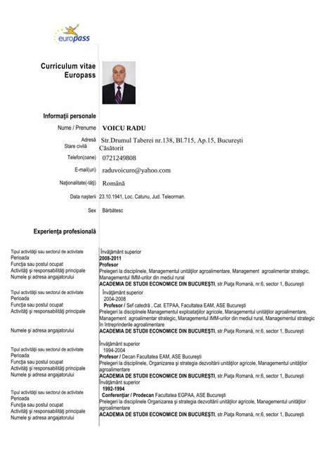 PDF Curriculum Vitae Europass Deam Ase Rodeam Ase Ro Media Default