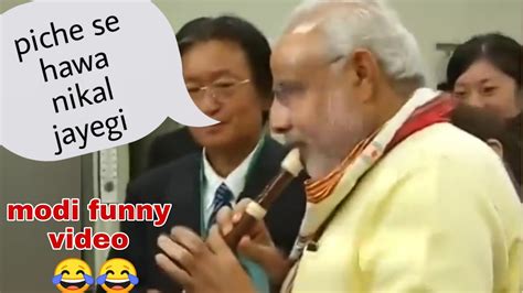 Modi Funny Video Modi Playing Flute Modi Funny Status Modi Funny