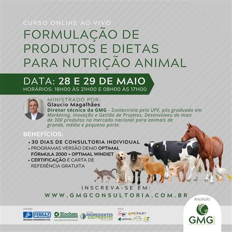 Curso Formulação de Produtos e Dietas para Nutrição Animal