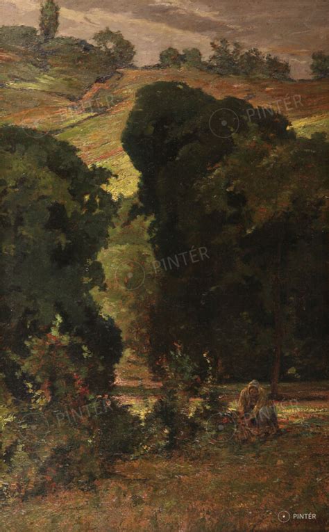 Árpád Basch Landscape With Woman Pinter Auctions