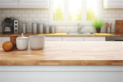 Premium Photo Simple And Practical Kitchen Counter With Two Cups