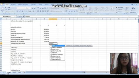 Como Elaborar Una Hoja De Balance General En Excel Youtube