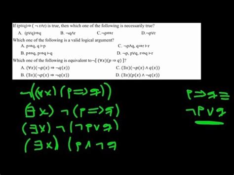 Propositional Logic And Set Theory Questions Freshman Youtube