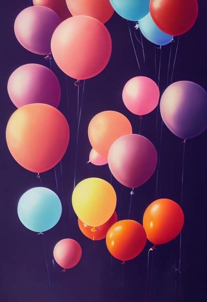 Free Birthday Balloons Background Image