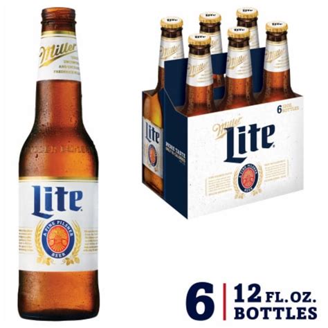 Miller Lite American Pilsner Light Lager Beer 6 Bottles 12 Fl Oz