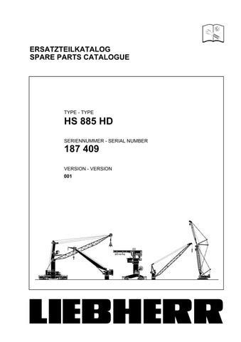 Liebherr Crane Hs Hd Spare Parts Catalogue Manual Sn Pdf