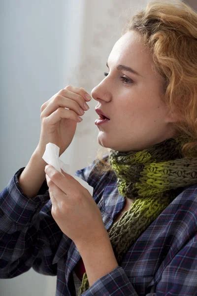 Woman Sneezing Stock Image Everypixel