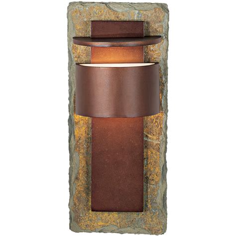 Kembra Slate Copper 19high Outdoor Wall Sconce Light