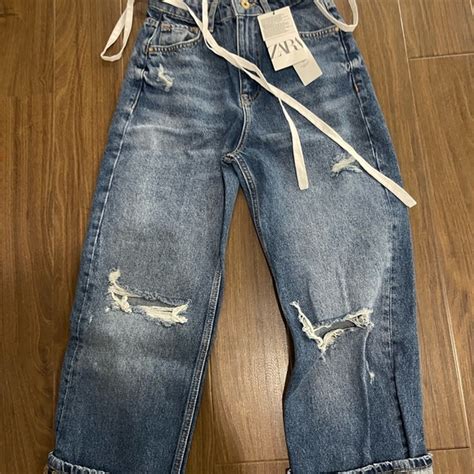 Zara Jeans Zara Ripped Dark Denim Jeans Poshmark