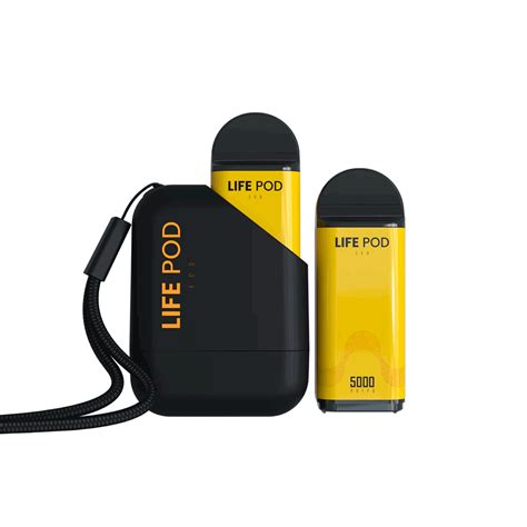 Pod Descartável Life Pod Starter Kit Device Refil 5000 Puffs Mango